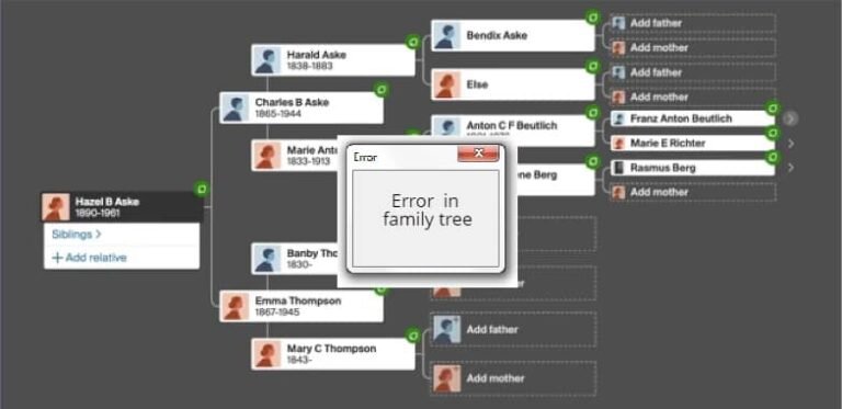 Error When Displaying Tree in Family View on Ancestry - Ancestry Support
