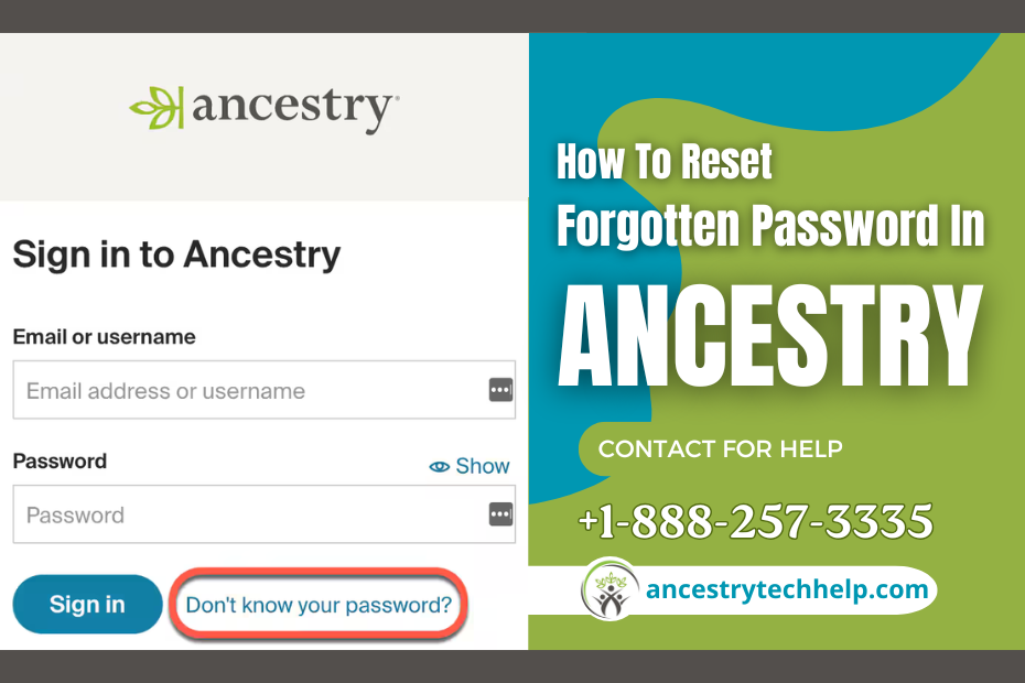 How To Reset Forgotten Password In Ancestry